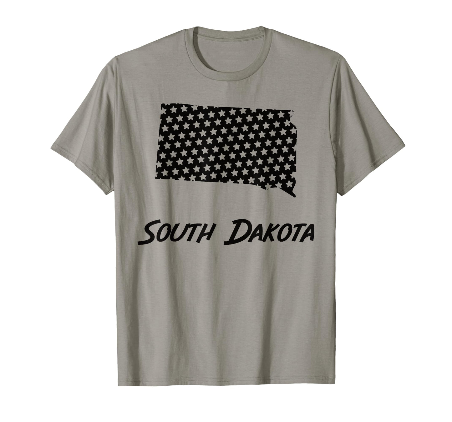 South Dakota USA State Outline Stars Vintage Retro Design T-Shirt