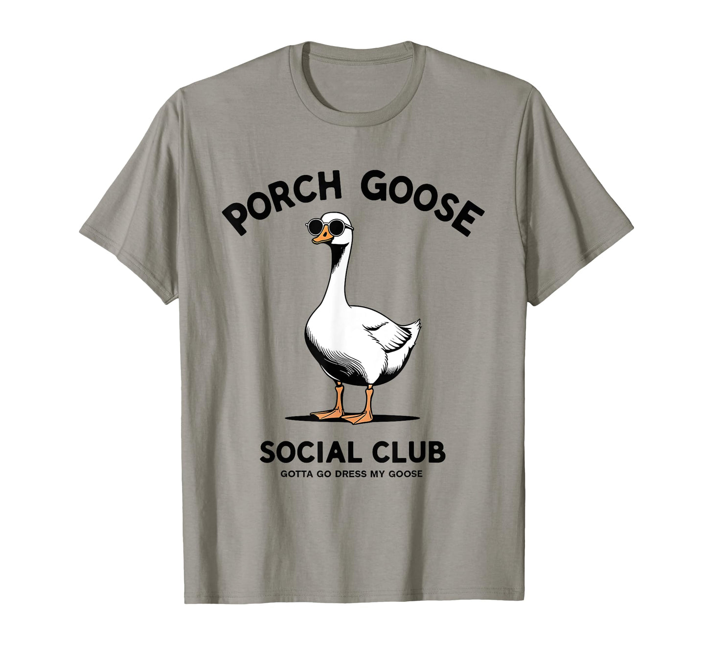 Porch Goose Social Club Funny Lawn Ornament T-Shirt