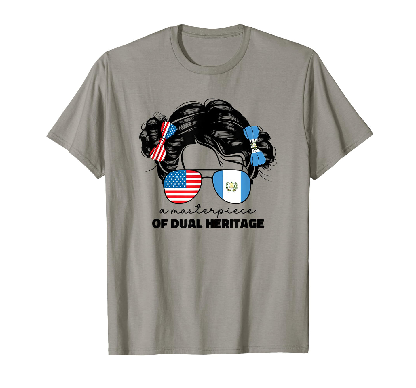 Half Guatemalan And American Guatemala Usa Flag Kids Girls T-Shirt