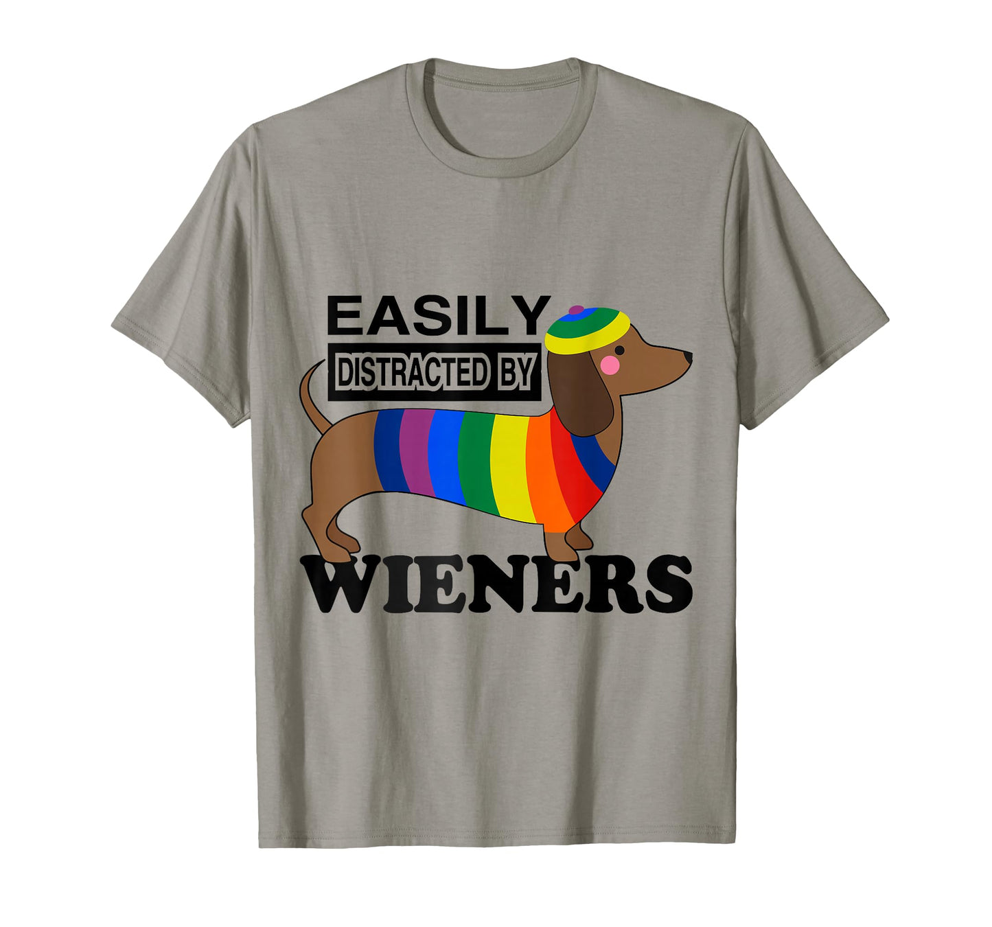 Rainbow LGBT Love Weiners Dogs Love Funny Gay Man Pride Fun T-Shirt