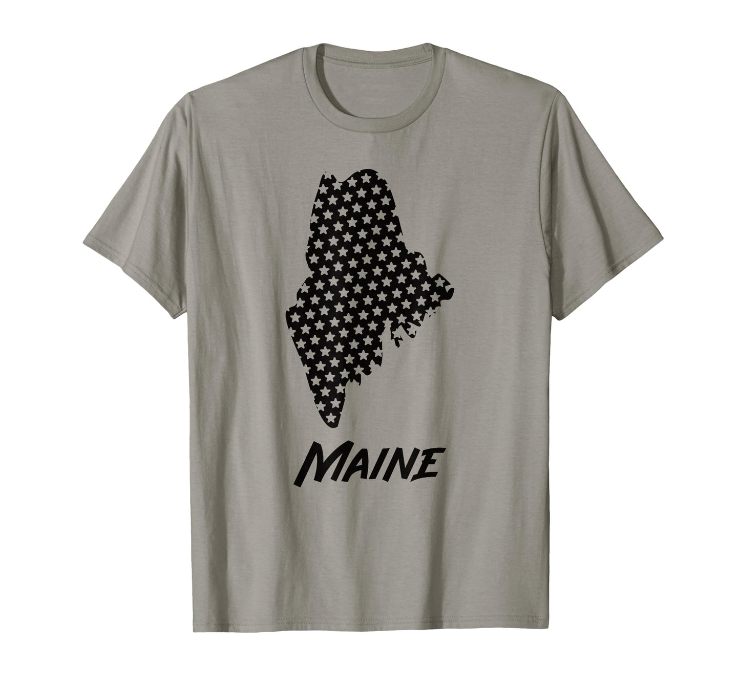 Maine USA State Outline Stars Vintage Retro Design T-Shirt