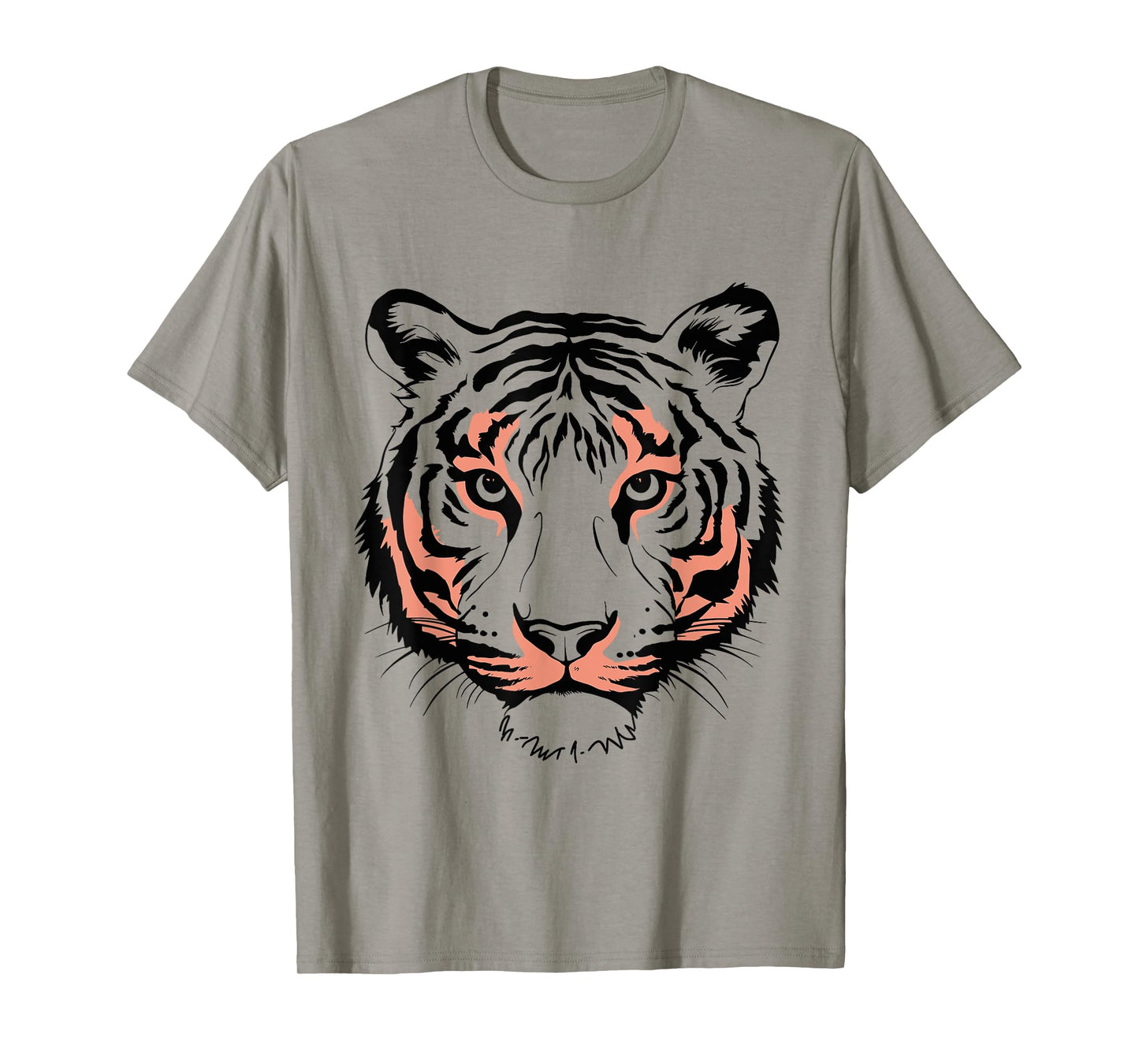 Orange Tiger Face Wild Animal For Women Men Kids Tiger Head T-Shirt