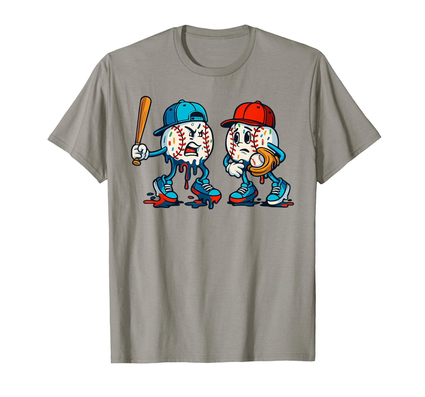 Ice Cream Drip Baseball Spots Baseball Drip T-Shirt