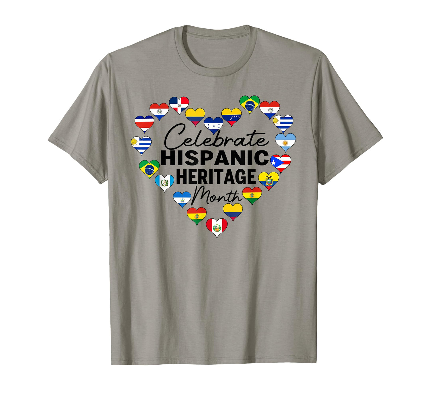 Hispanic Countries Flags Celebrate Hispanic Heritage Month T-Shirt