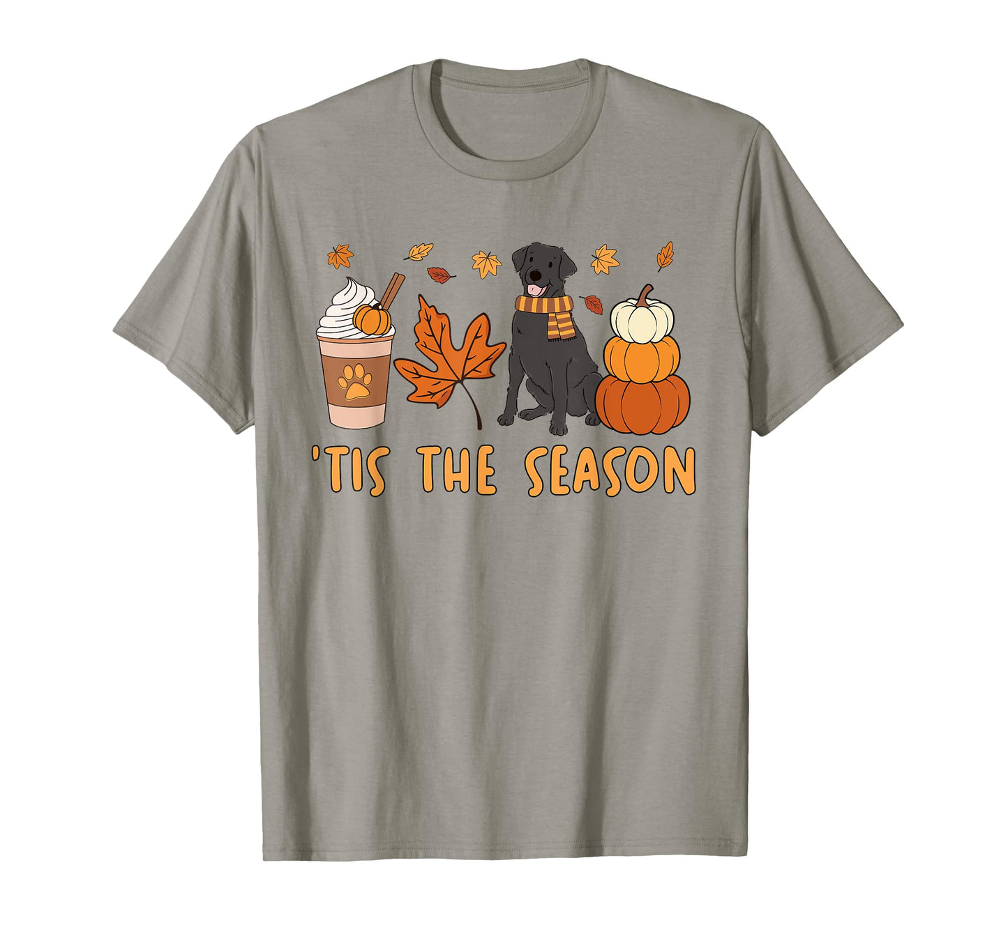 Tis The Season Labrador Retriever Fall Autumn Pumpkin Coffee T-Shirt