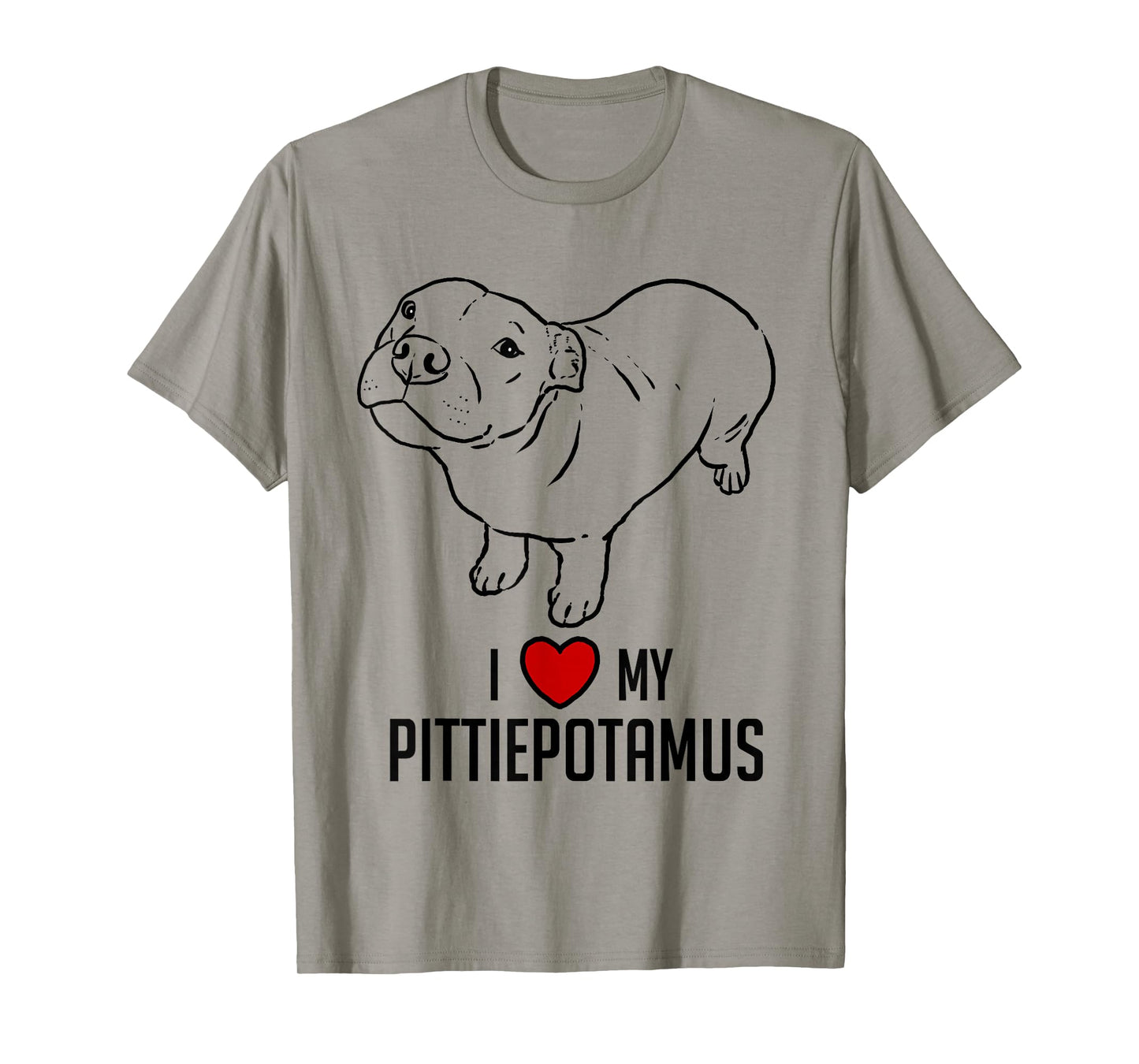 Funny Pitbull, Pitbull Humor, Pittiepotamus, Pitbull Hippo T-Shirt