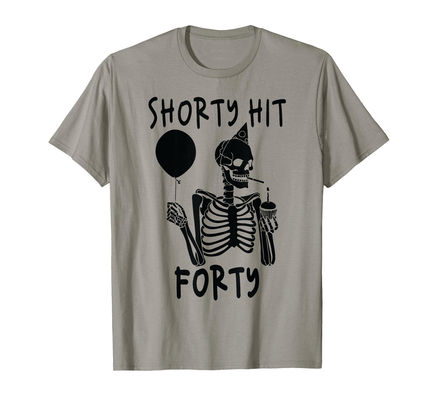 Funny Shorty Hit Forty Turning 40th Birthday Hello Forties T-Shirt