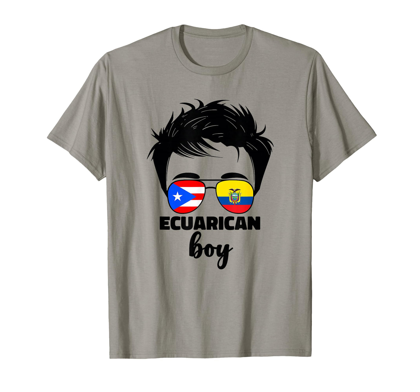 Half Ecuadorian And Puerto Rican Rico Ecuador Flag Kids Boy T-Shirt