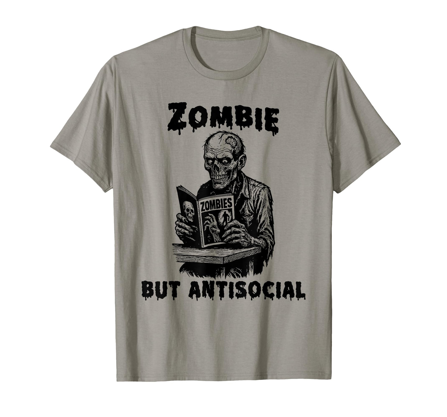 Funny Introverted Zombie Reading Comic Books T-Shirt