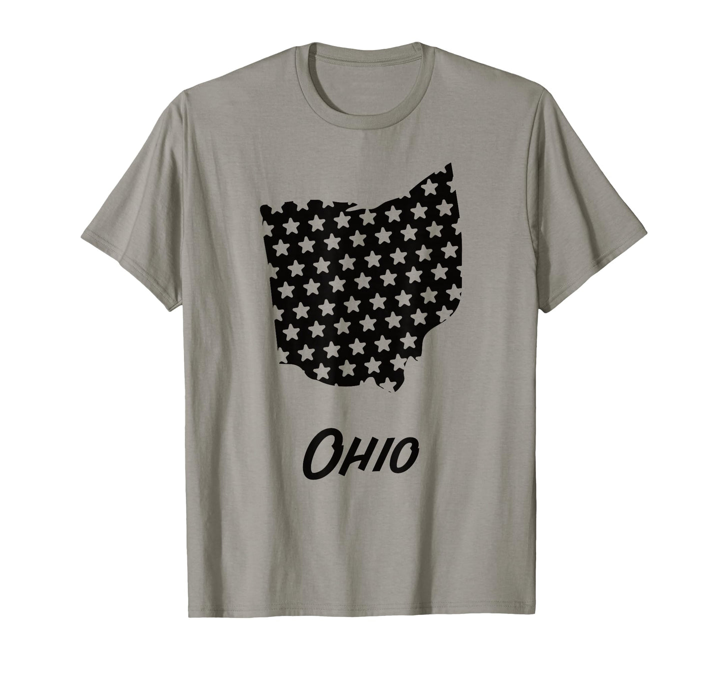 Ohio USA State Outline Stars Vintage Retro Design T-Shirt