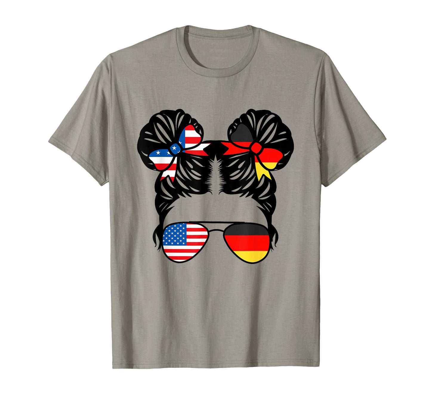 Half American Half German Girl USA Germany Flag Patriot T-Shirt