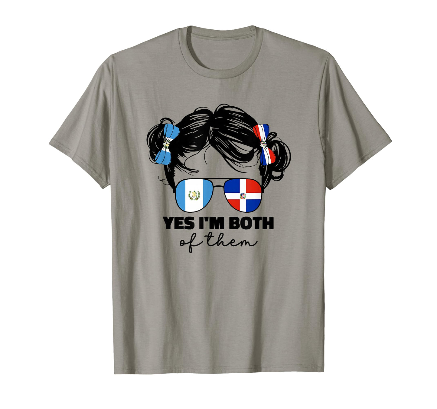 Half Dominican And Guatemalan Guatemala Flag Kids Girls Mix T-Shirt