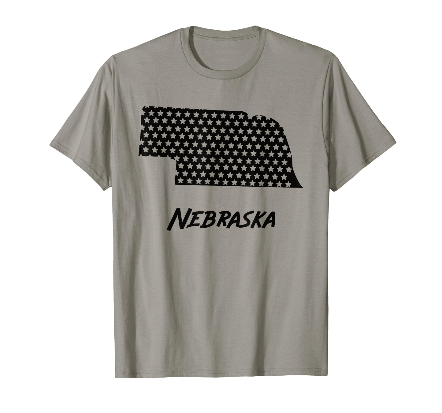 Nebraska USA State Outline Stars Vintage Retro Design T-Shirt