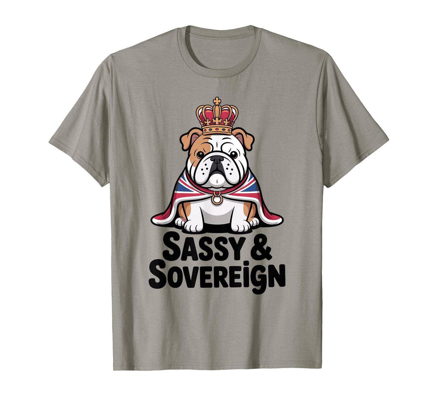 London Sassy British Bulldog with Union Jack Cape T-Shirt