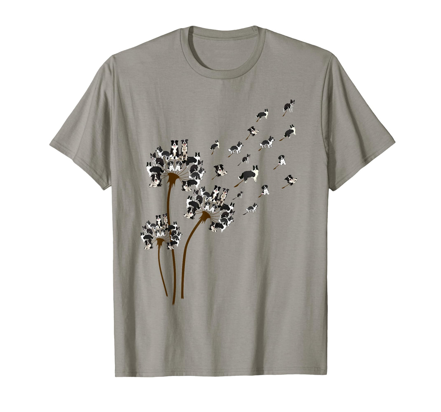 Border Collie Dandelion Funny Gift For Dog Lovers T-Shirt for Men Women