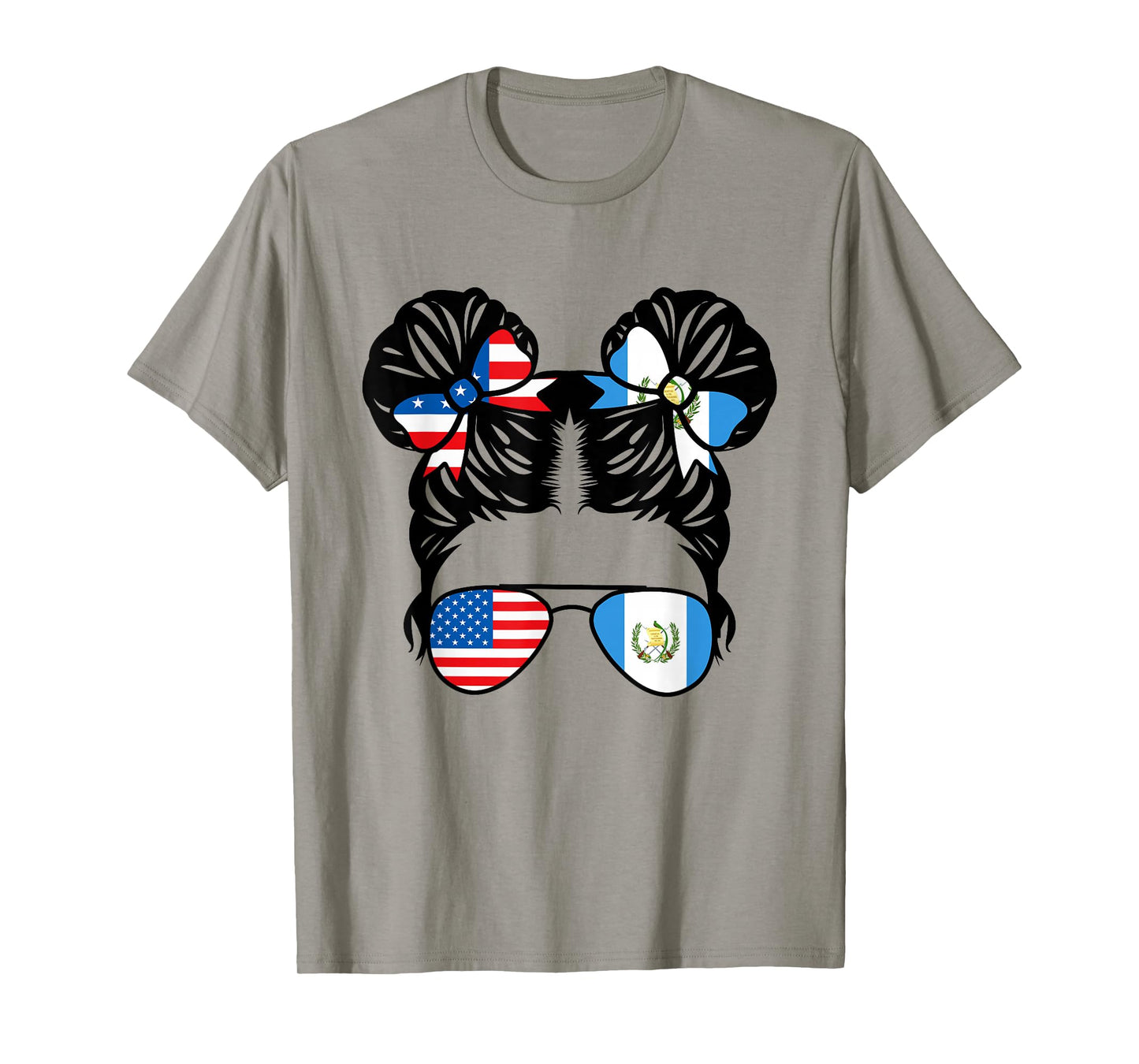 Half American Guatemalan Girl USA Guatemala Flag Patriot T-Shirt