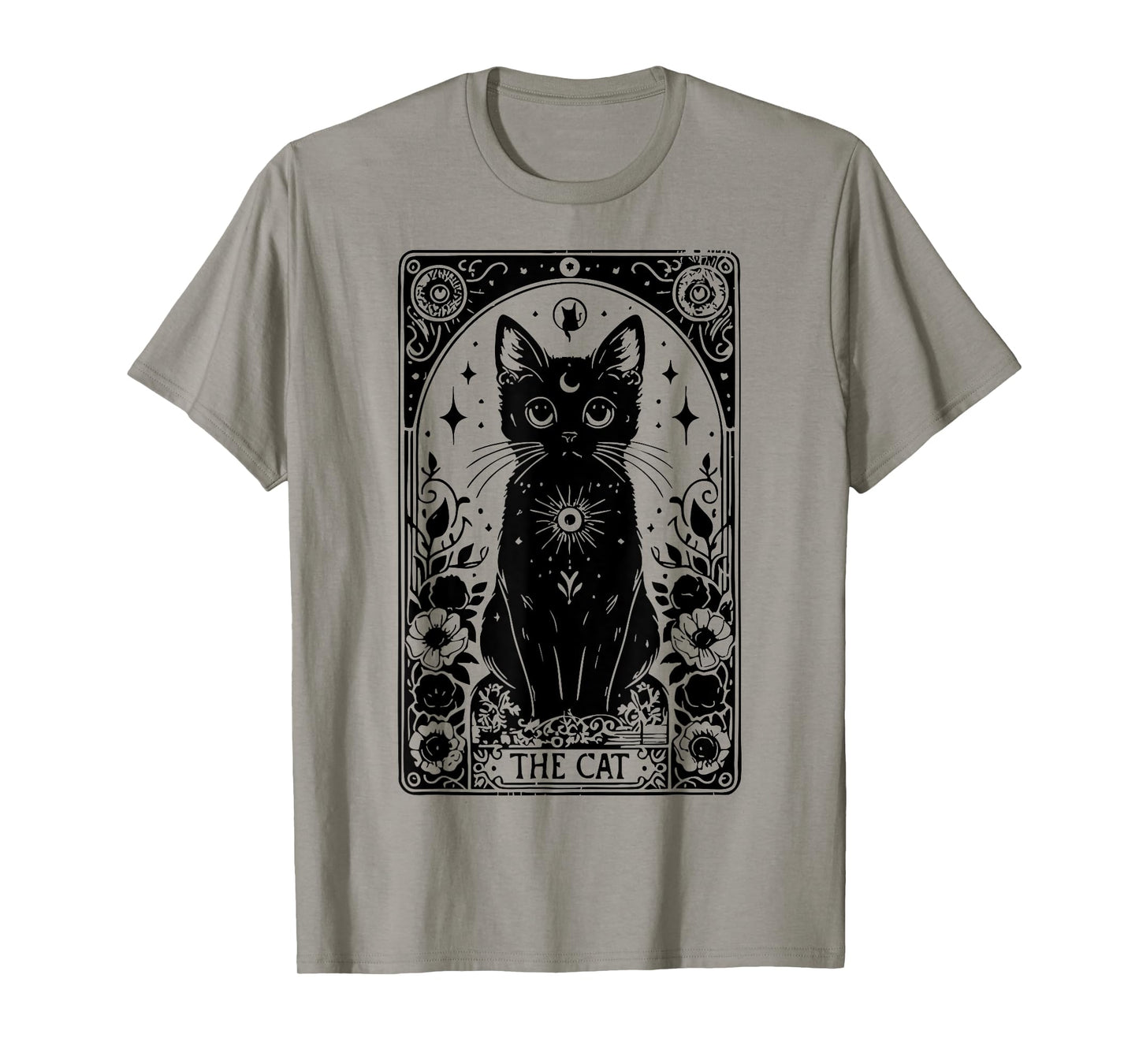 Black Cat Silhouette Grunge Style Gift For Men Women Kids T-Shirt