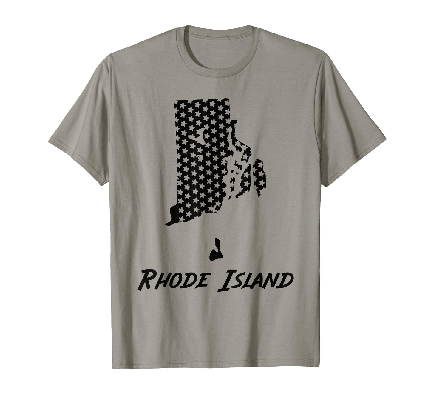 Rhode Island USA State Outline Stars Vintage Retro Design T-Shirt