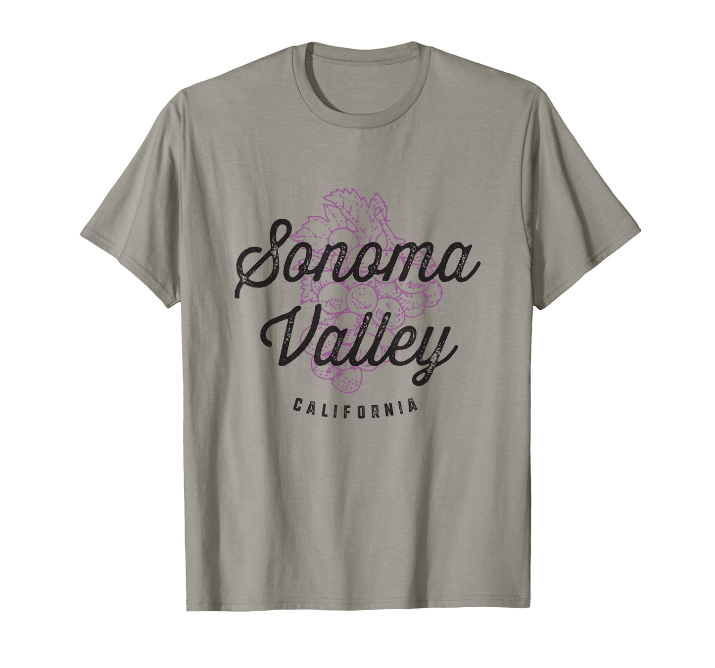 Sonoma Valley California Wine Country Vintage Grapes T-Shirt