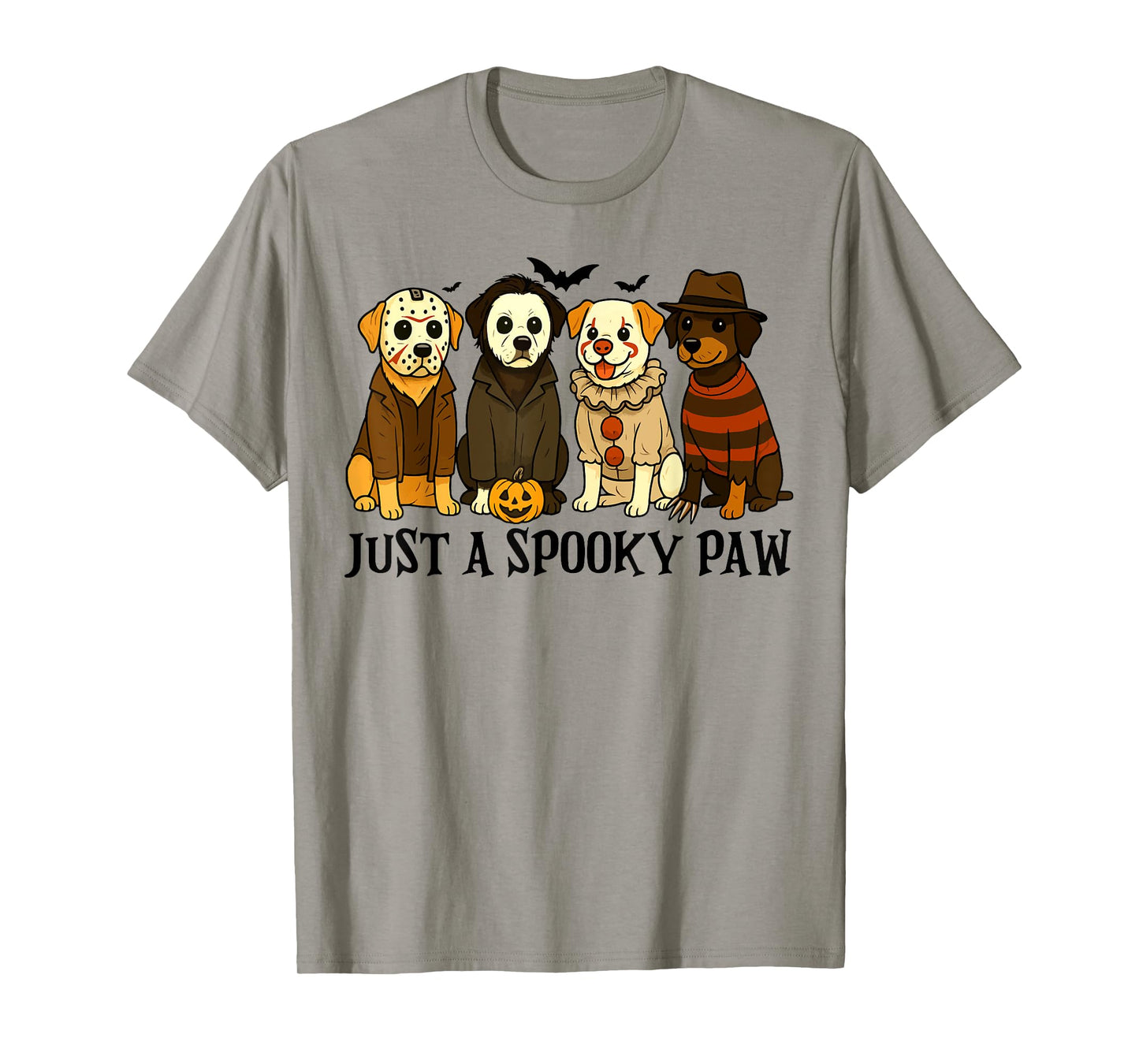 Just a Spooky Paw Funny Dog Halloween Costume for Horror Fan T-Shirt
