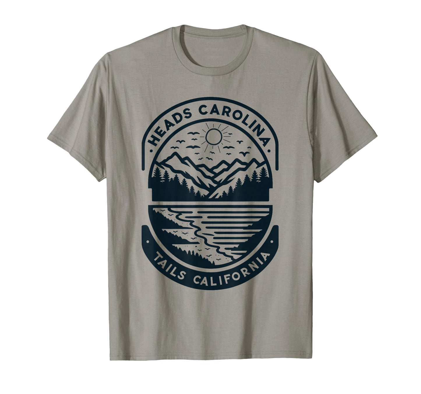 Heads Carolina Tail California Retro Vintage T-Shirt