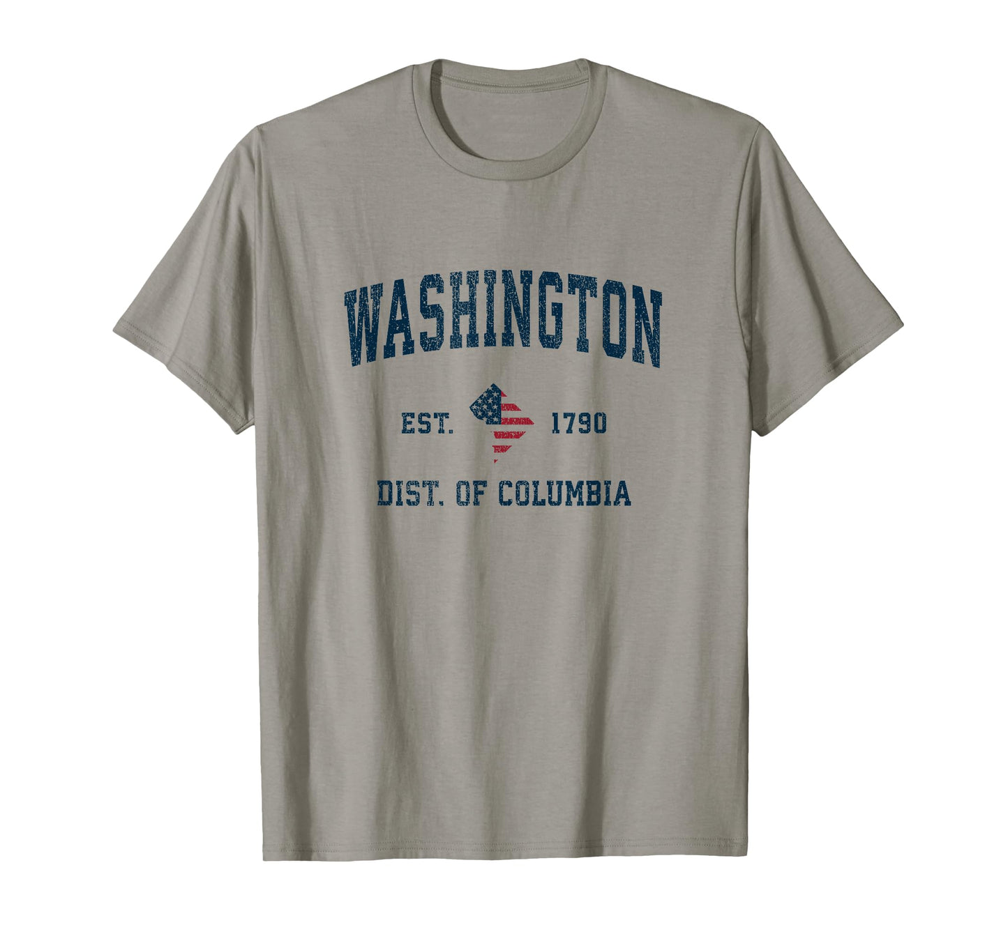 Washington DC Vintage American Flag USA Sports Design T-Shirt