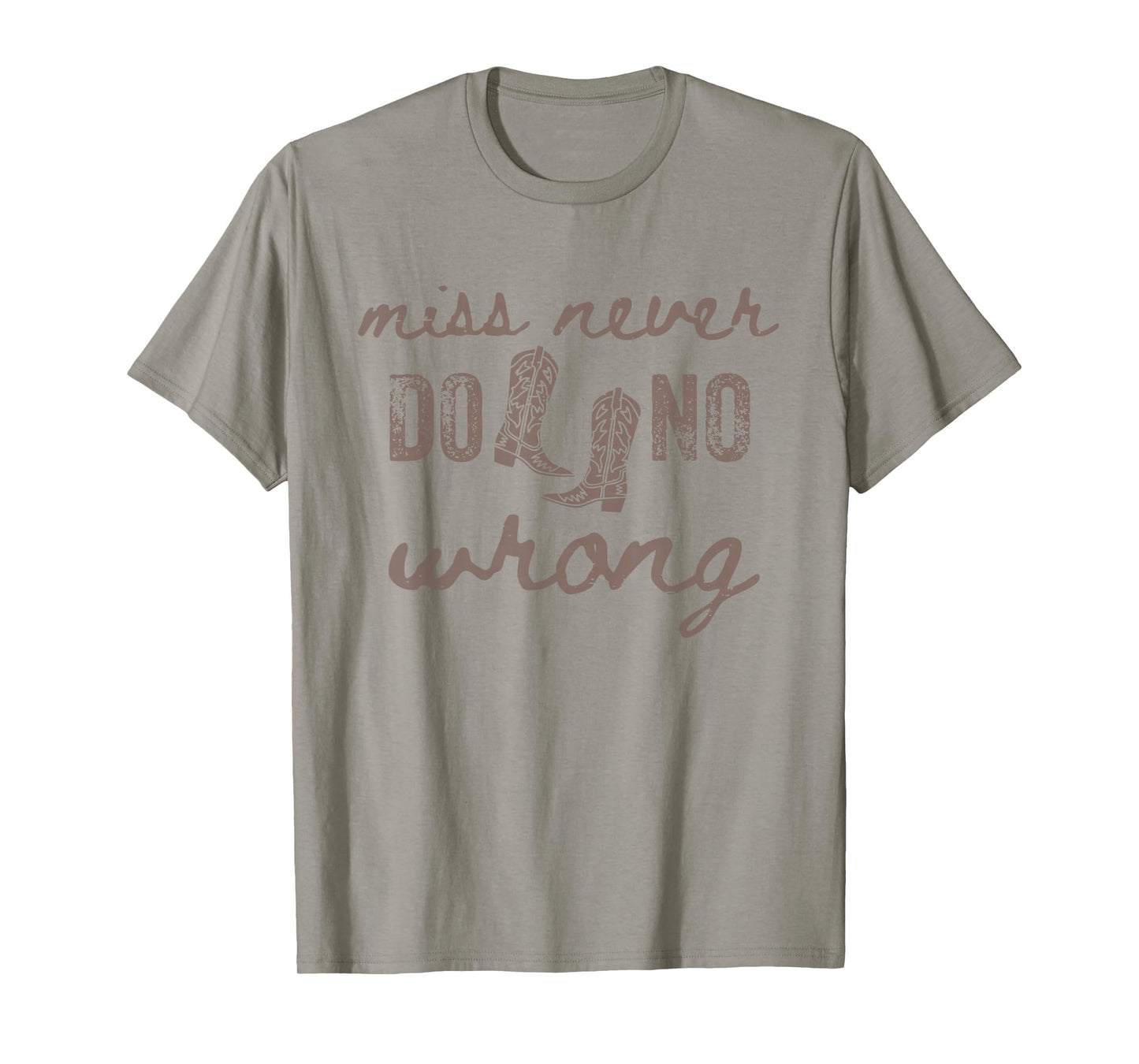 Retro Miss Never Do No Wrong Funny Country Western Cowgirl T-Shirt