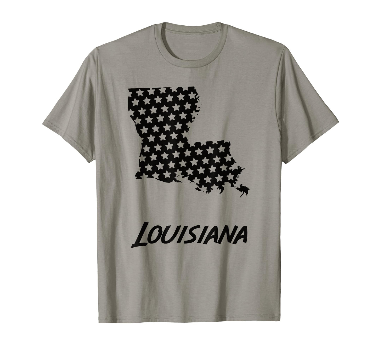Louisiana USA State Outline Stars Vintage Retro Design T-Shirt