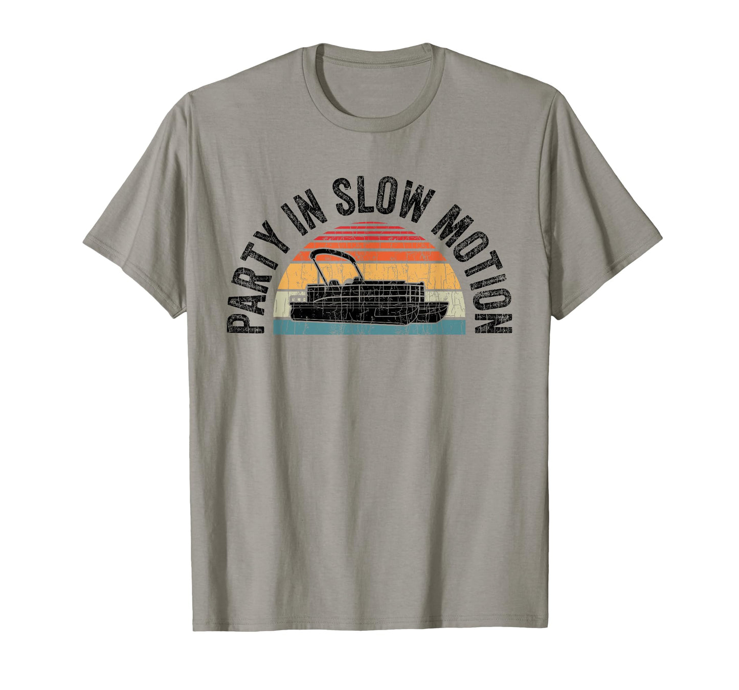 Best Pontoon Captain Apparel Gifts Boat Party In Slow Motion T-Shirt