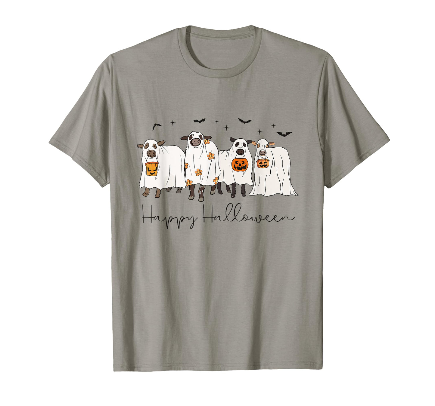 Happy Halloween Cow Ghost Spooky Season Cow Lover Cow Farm T-Shirt