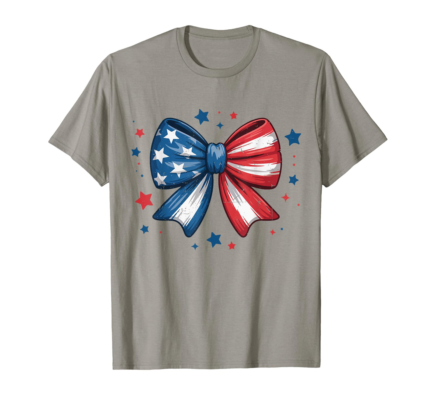 Girls Coquette Bow Red White Blue 4th July Patriotic Toddler T-Shirt