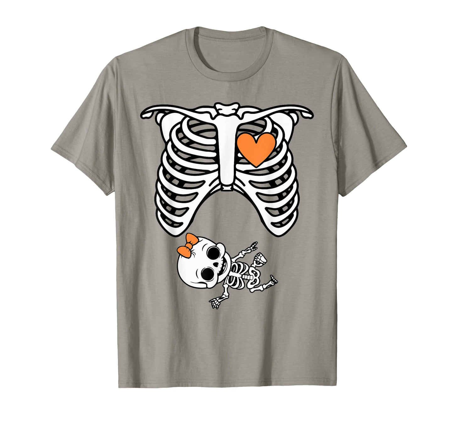 XRay Halloween Skeleton Pregnancy Announcement Baby Girl T-Shirt