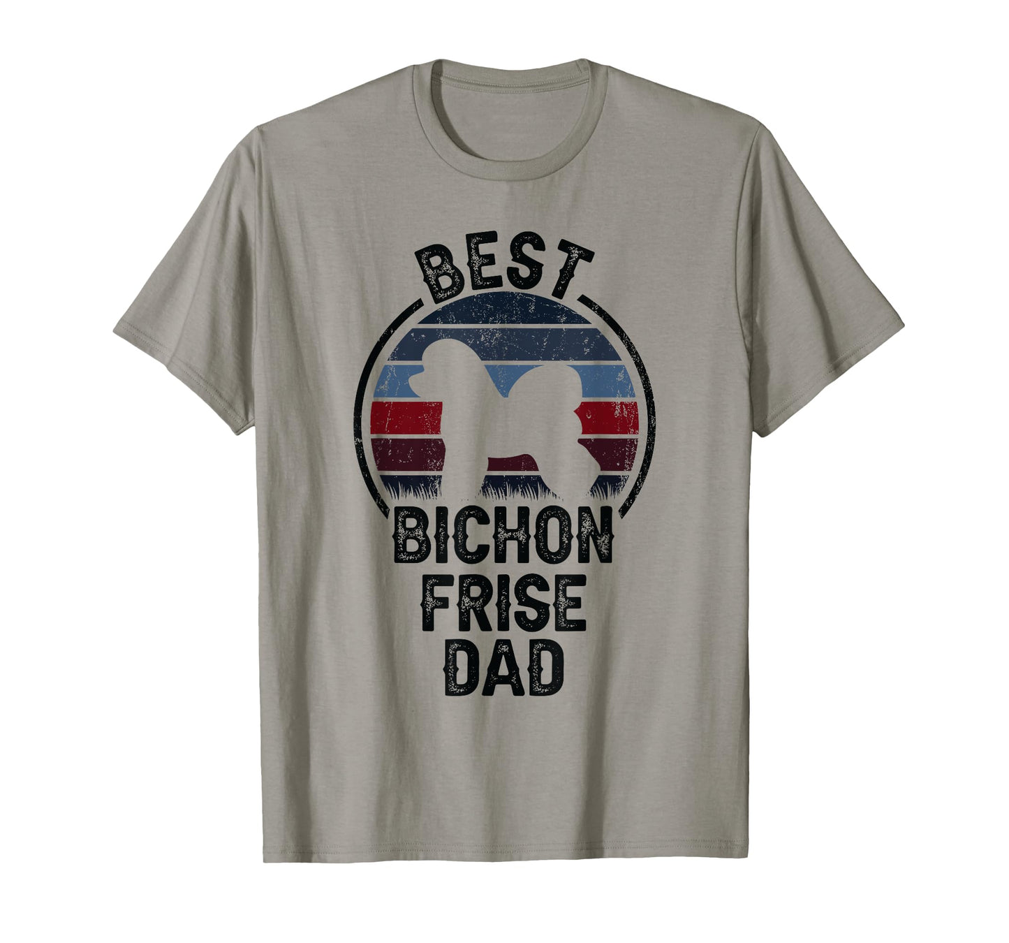 Best Dog Father Dad - Vintage Bichon Frise Men Women T-Shirt