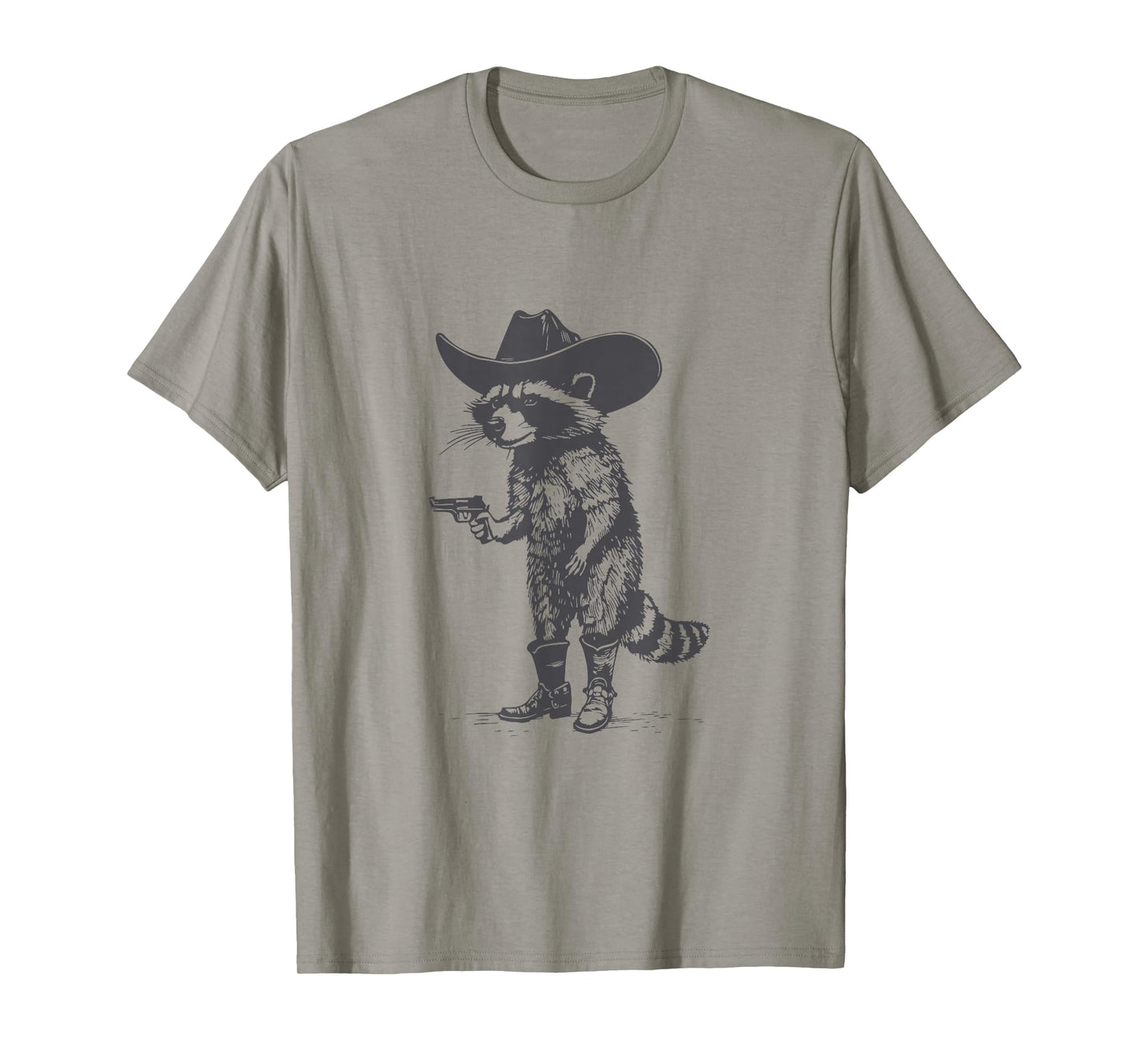 Vintage Raccoon Cowboy Cowgirl Trash Panda Western Country T-Shirt