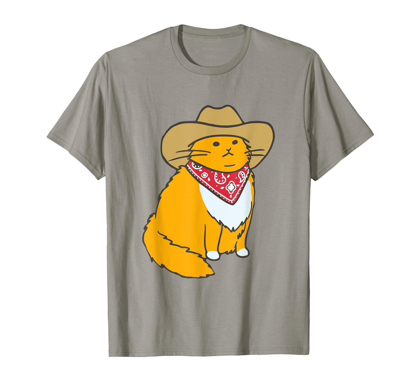 Cowboy Cat Meme Western Country Funny Chubby Kitten T-Shirt