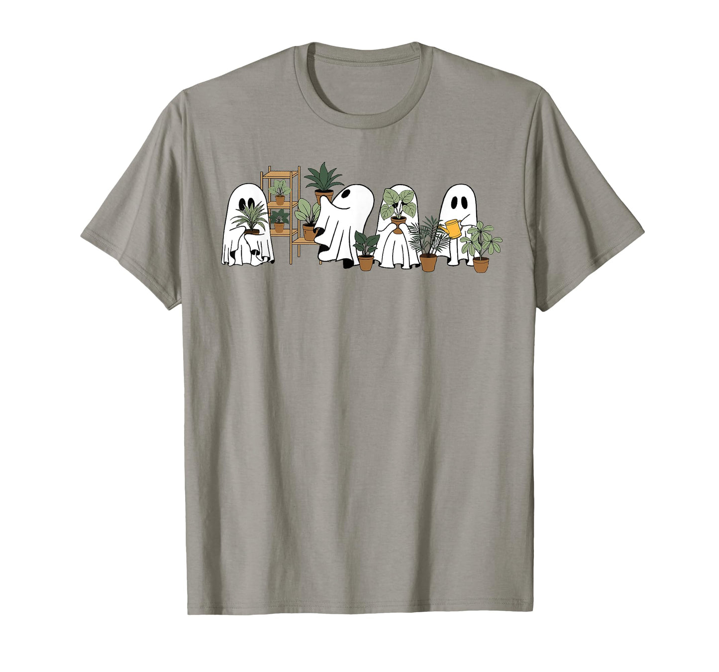 Funny Ghost Plants Spooky Season Trick Or Treat Halloween T-Shirt