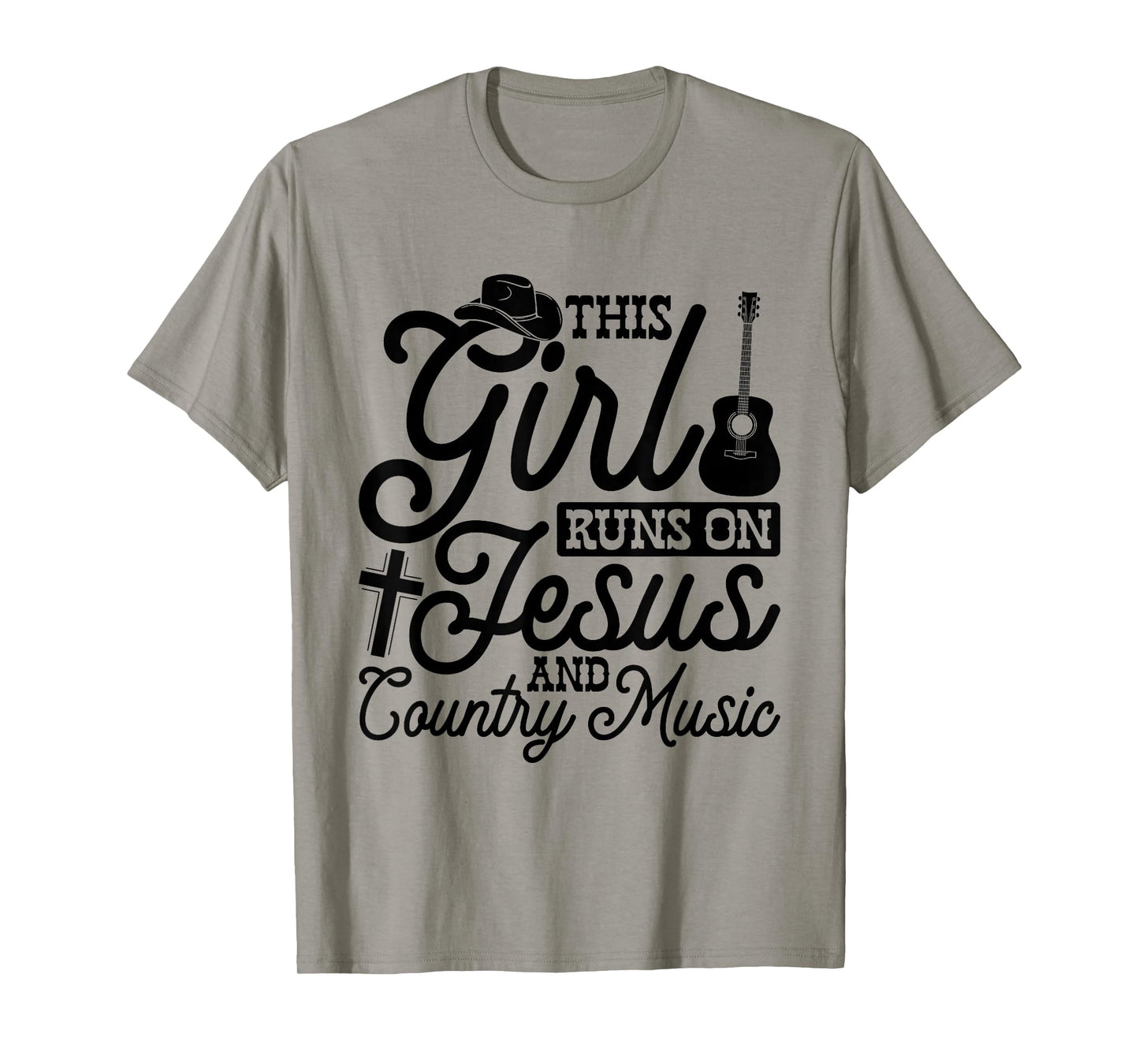 This Girl Runs On Jesus And Country Music T-Shirt