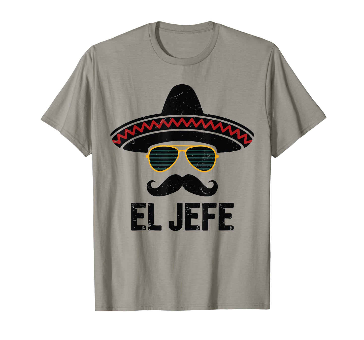 El Jefe Sombrero Face Cinco De Mayo Mexican Boy Toddler Men T-Shirt