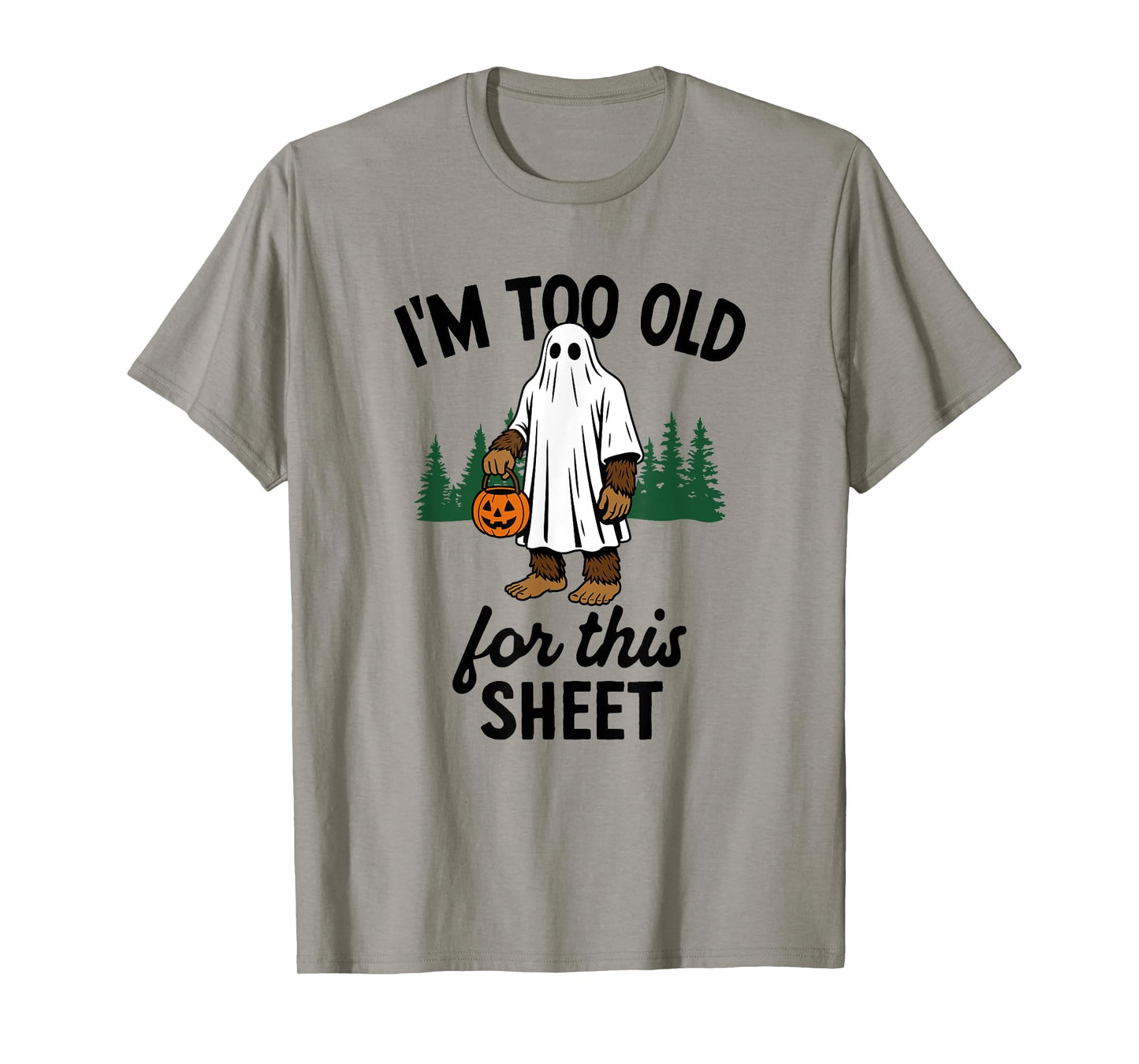 Spooky Adult Halloween Bigfoot Costume T-Shirt