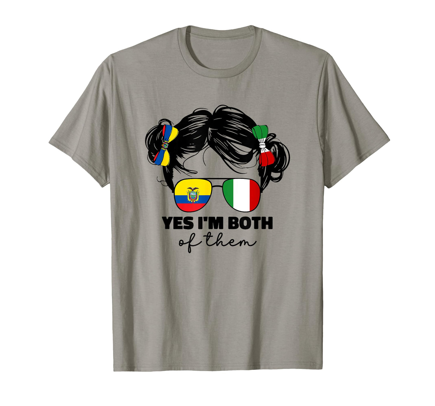 Half Italian And Ecuadorian Ecuador Italy Flag Kids Girl T-Shirt