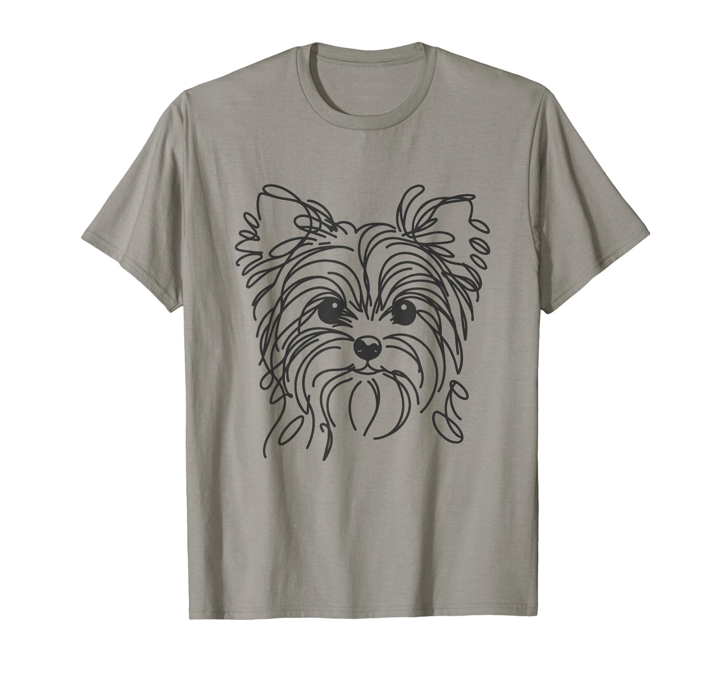 Line Art Dad Mom Dog - Teecup Yorkie T-Shirt