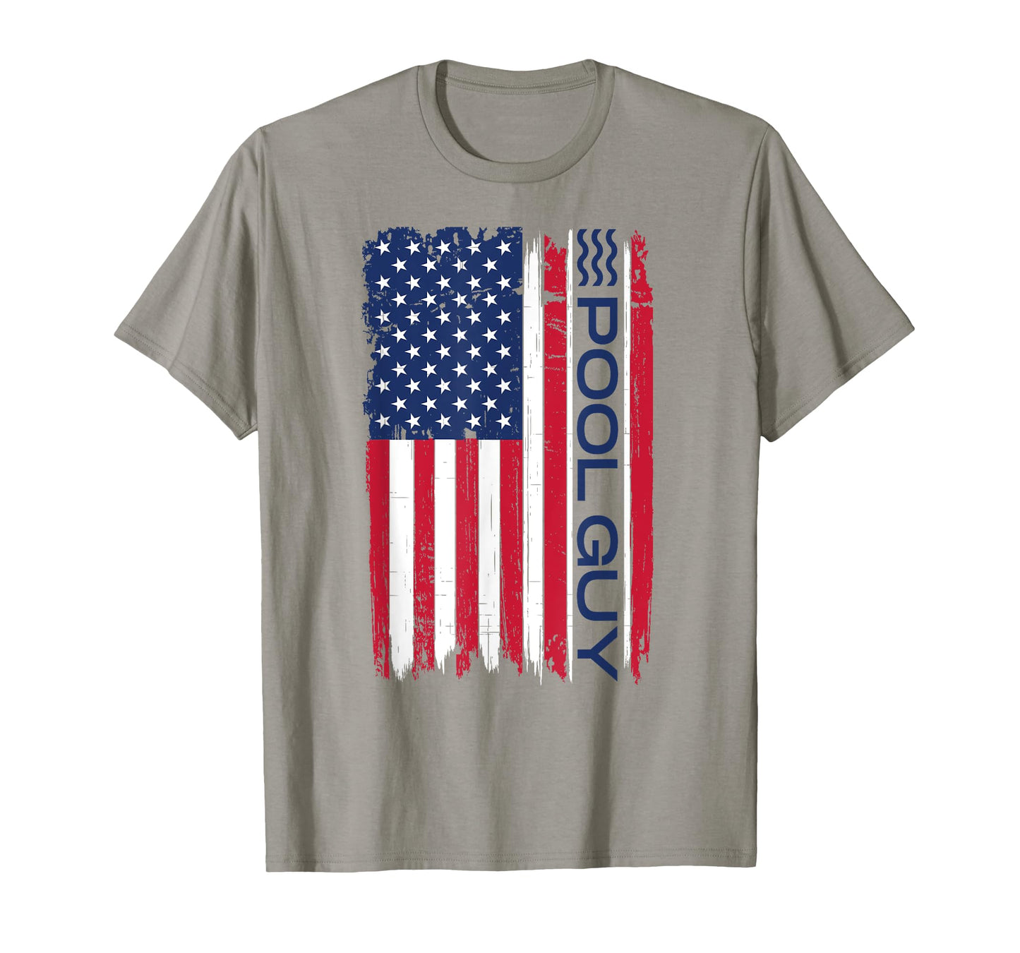 Pool Guy Vintage Retro Patriotic US Flag T-Shirt