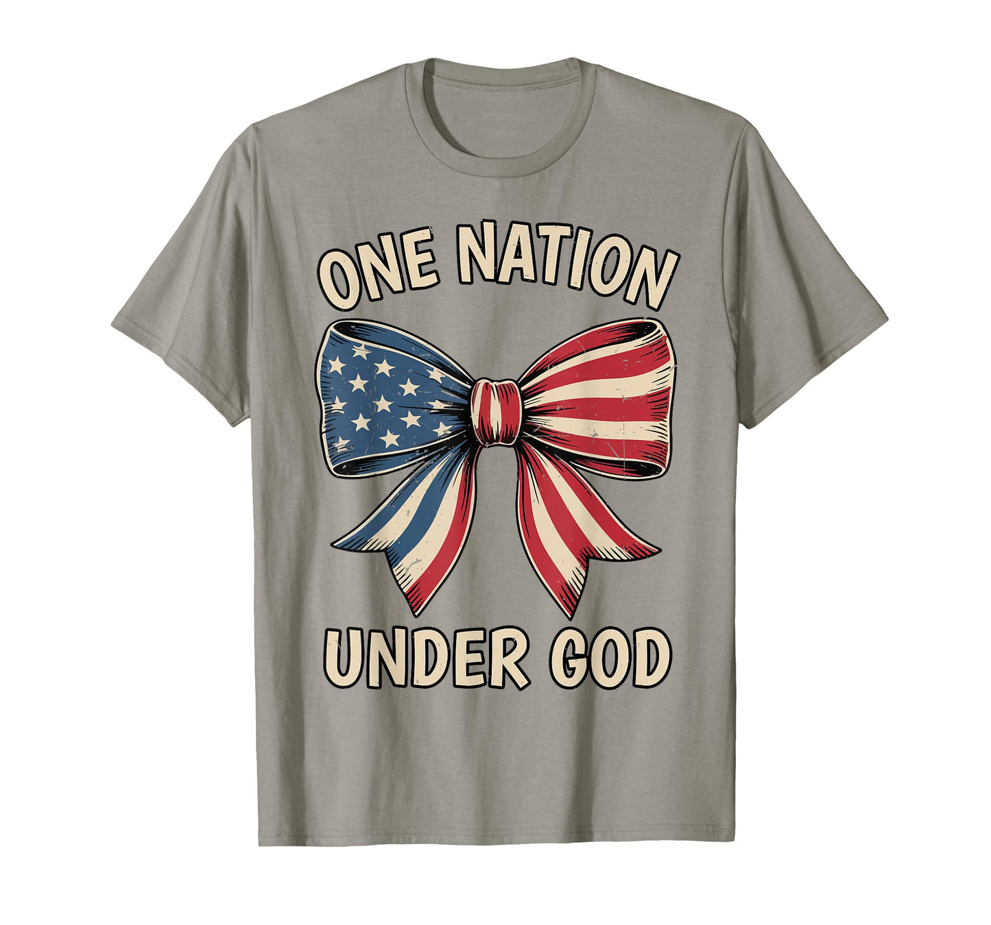 Coquette Bow One Nation Under God 4th July Teen Girl Toddler T-Shirt