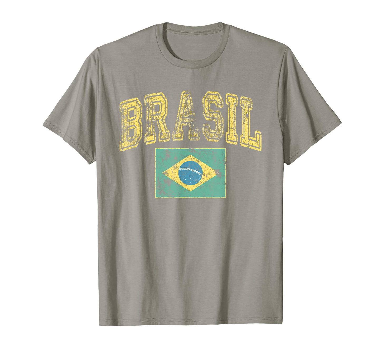 Vintage Retro Faded Brasil Brazil Flag Brazilian Pride T-Shirt