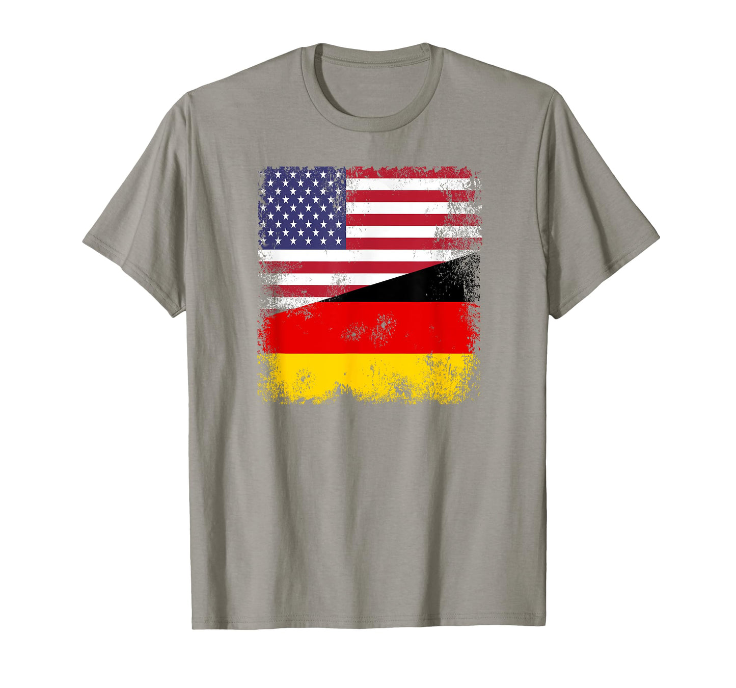 Half German Flag T-Shirt | Vintage Germany USA Gift T-Shirt