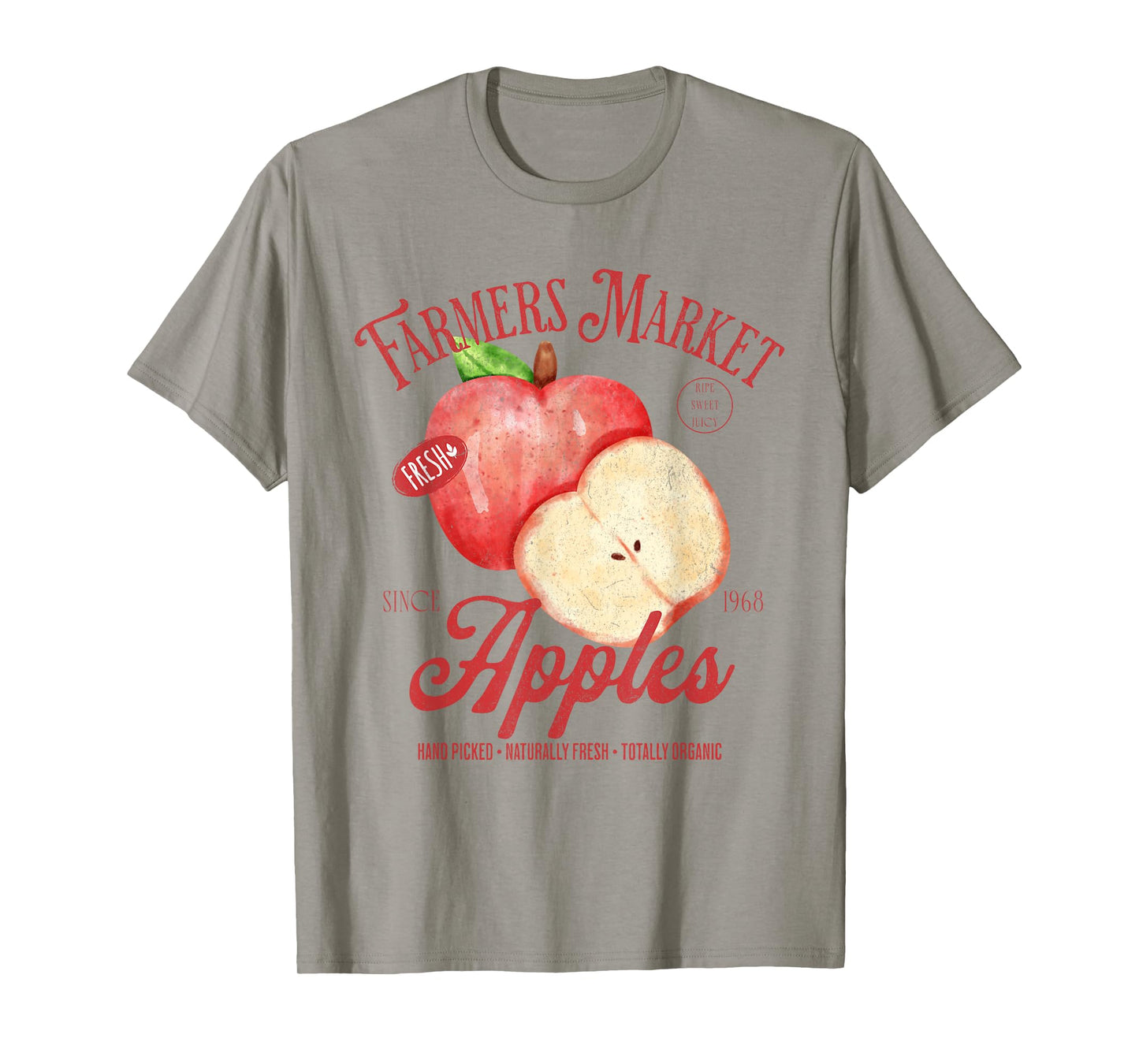 Farmers Market Apples Hand Picked Vintage Fruit Retro Apples T-Shirt
