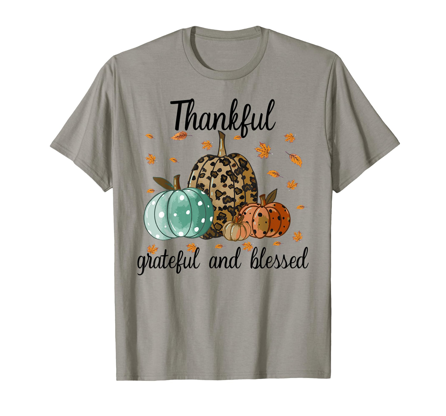 Thankful Grateful Blessed Shirt for Women Funny Christmas T-Shirt