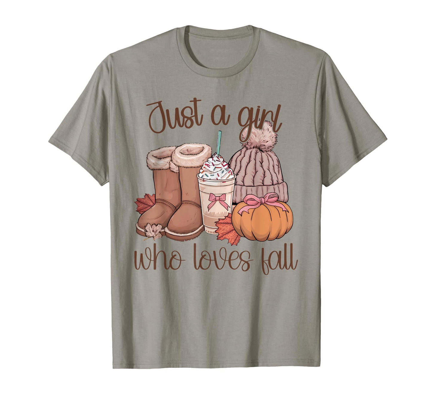 Just A Girl Who Loves Fall Pumpkin Spice Autumn Cozy Season T-Shirt