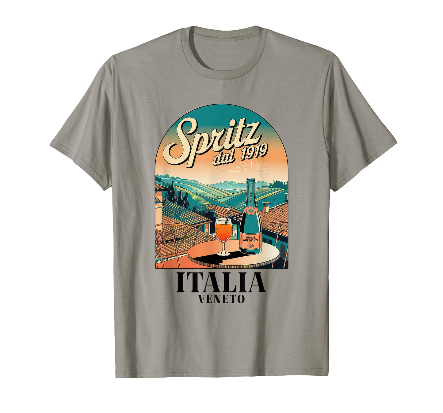 Spritz Veneto Tshirt Italia Vintage Orange Wine Cocktail T-Shirt
