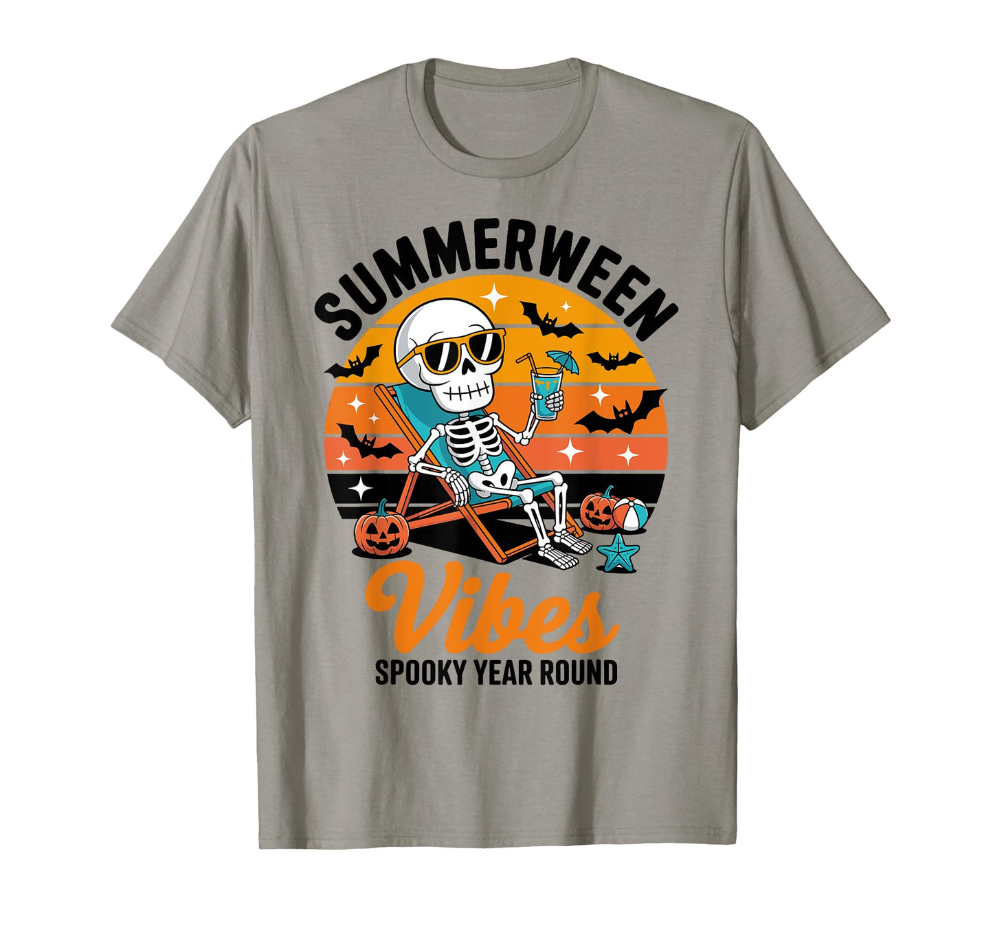 Summerween Vibes Spooky Year Round Halloween Spooky Summer T-Shirt